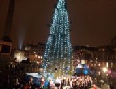 Christmas song at Trafalgar Square